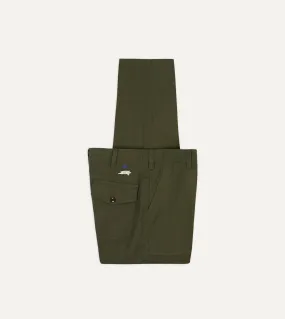 St. JOHN by Drake's Olive Cotton Fatigue Trouser Day Ready SeamlessPockets