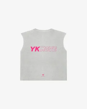 Quick Dry Technology skinny but not tight YK Move Champion Tank | Grey