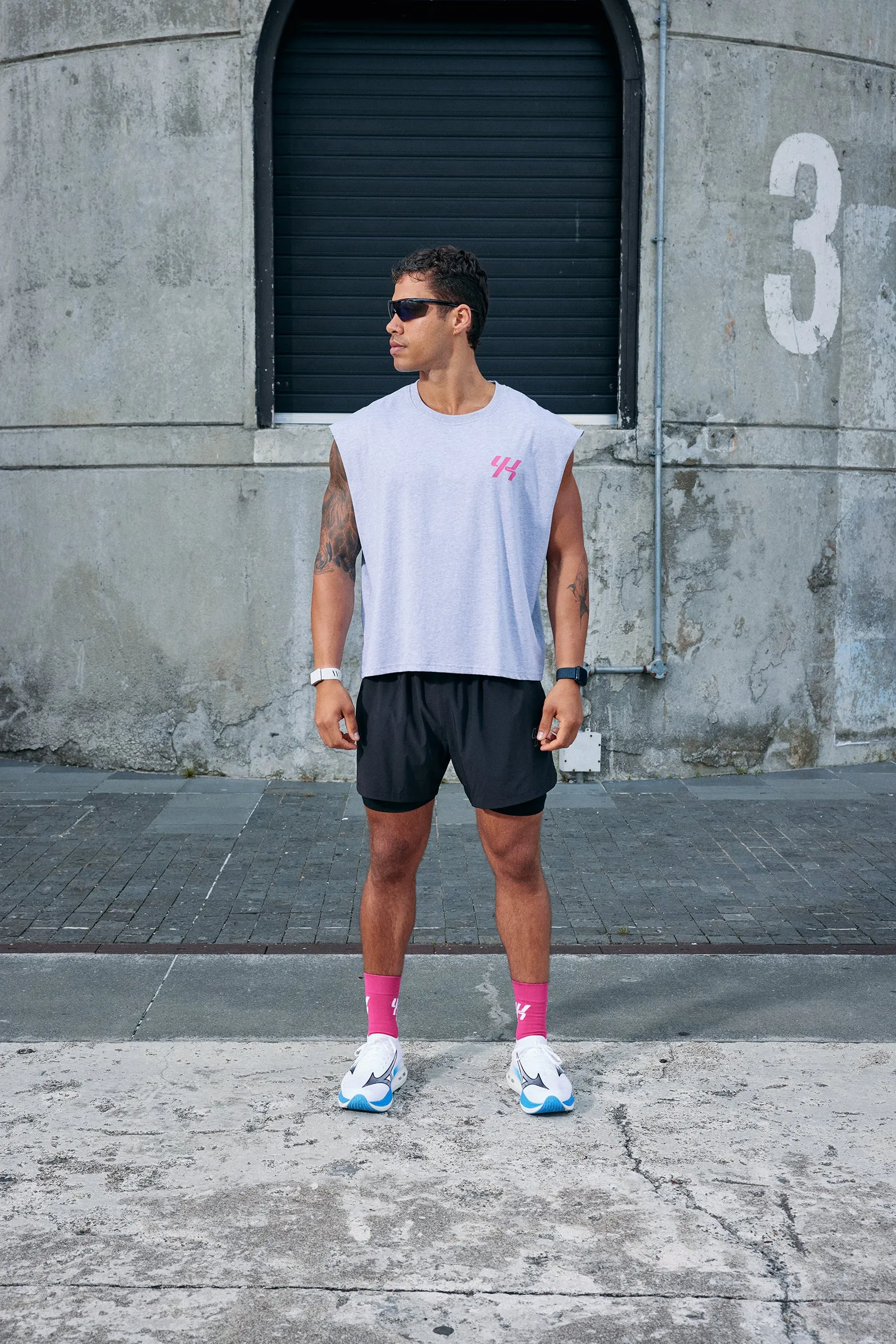YK Move Champion Tank | Grey hiking clothes