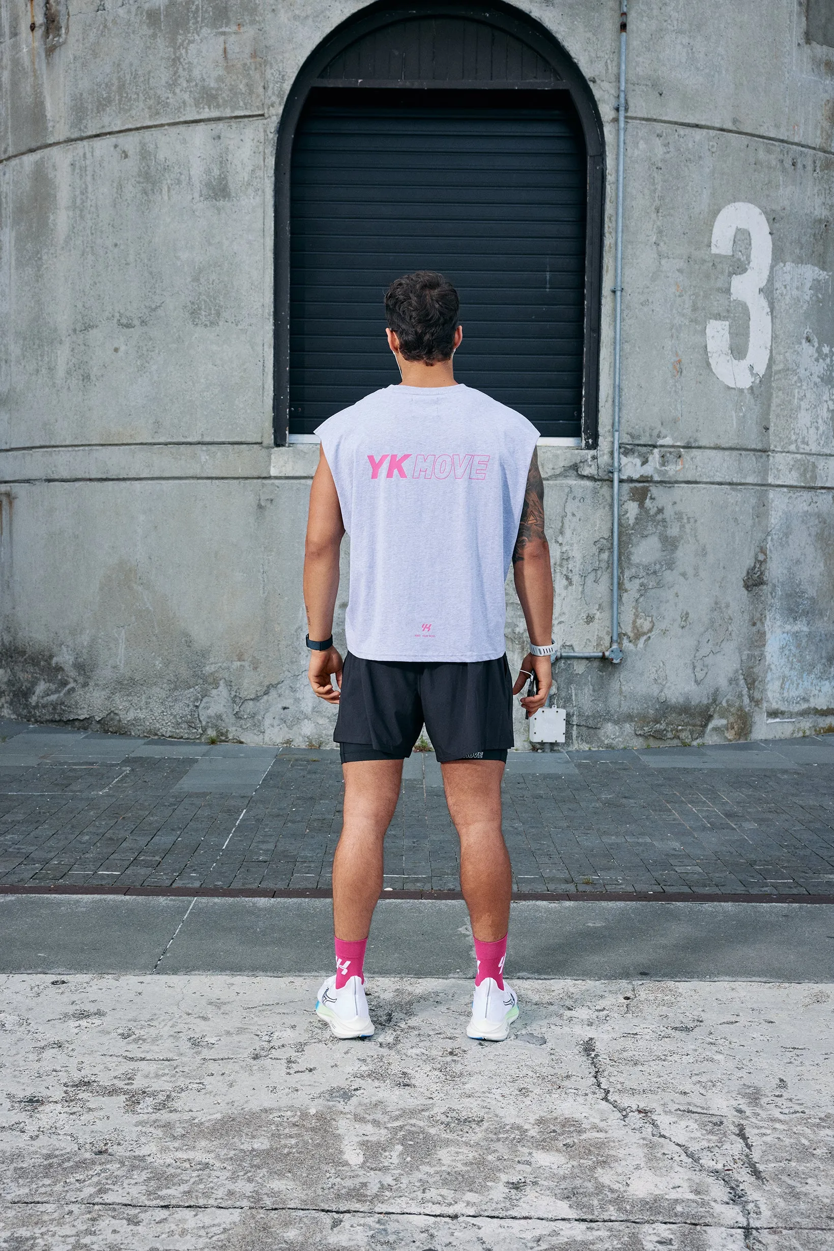 skinny but not tight Comfy Layer Wear YK Move Champion Tank | Grey