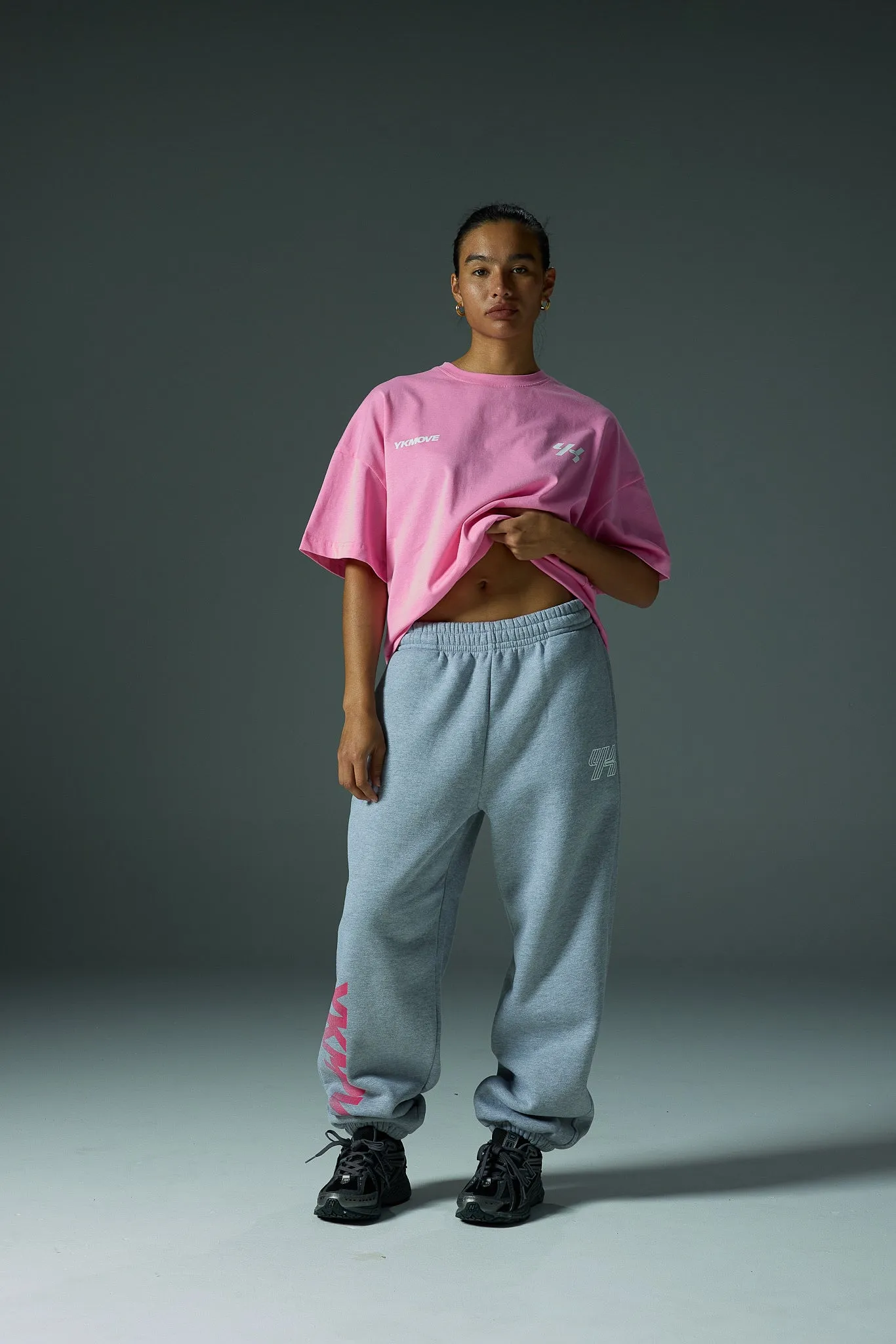 YK Move Stacking Days Tee | Pink slim fit