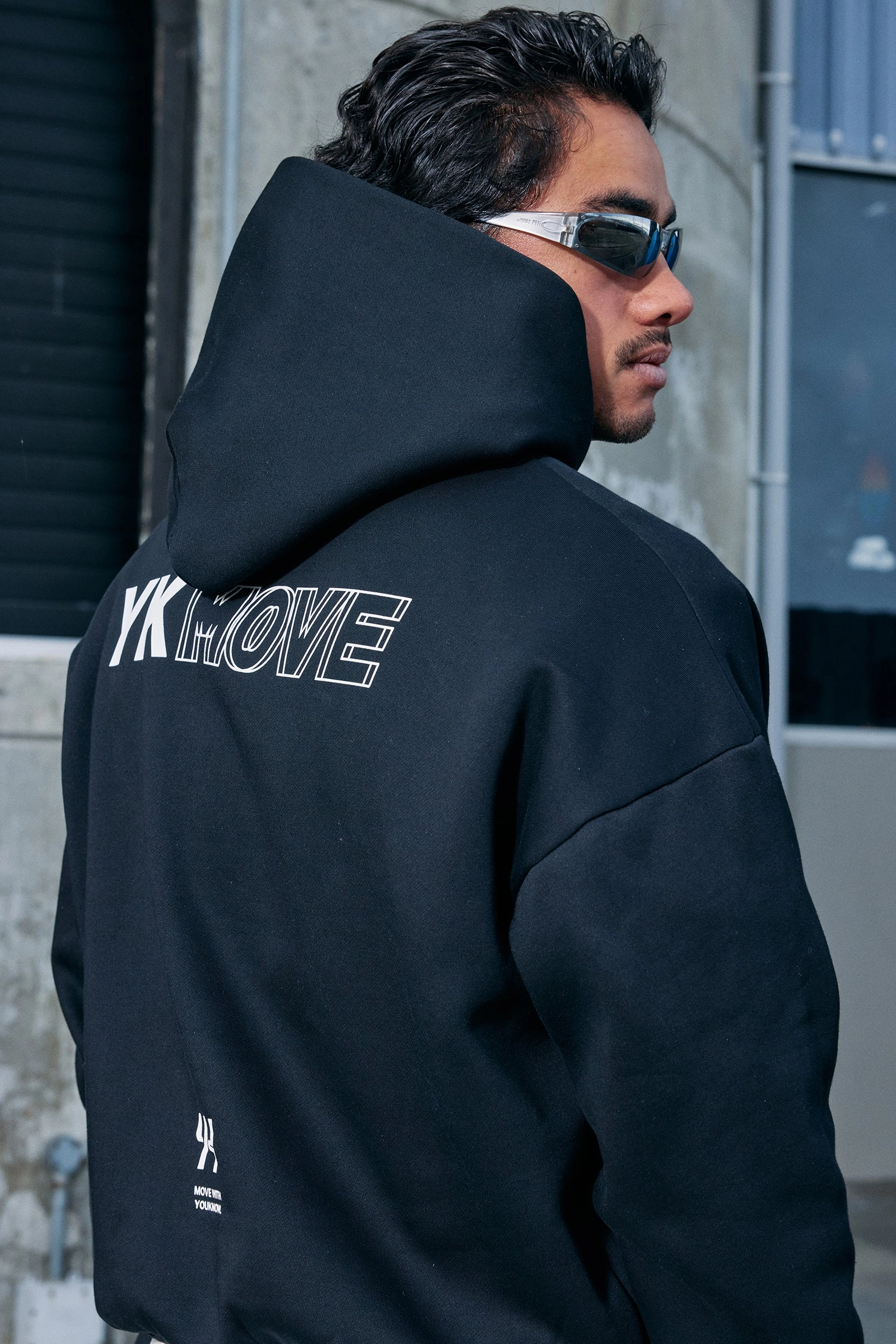 Kangaroo Pocket Style YK Move Champion Hoodie | Black