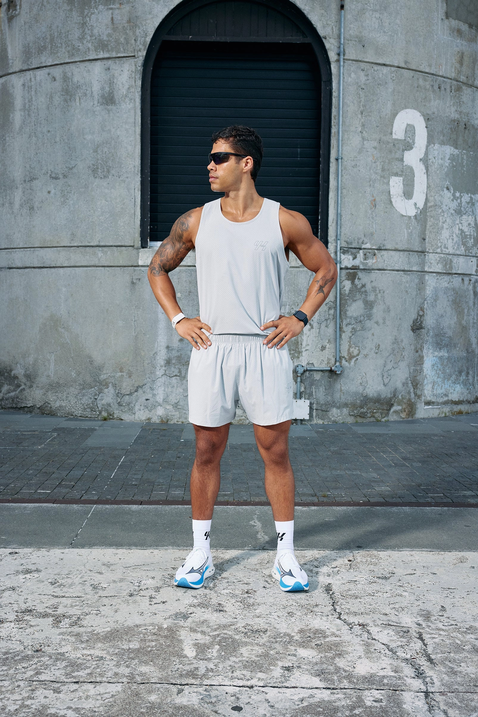Compression Fit YK Move Motion Running Shorts | Ice