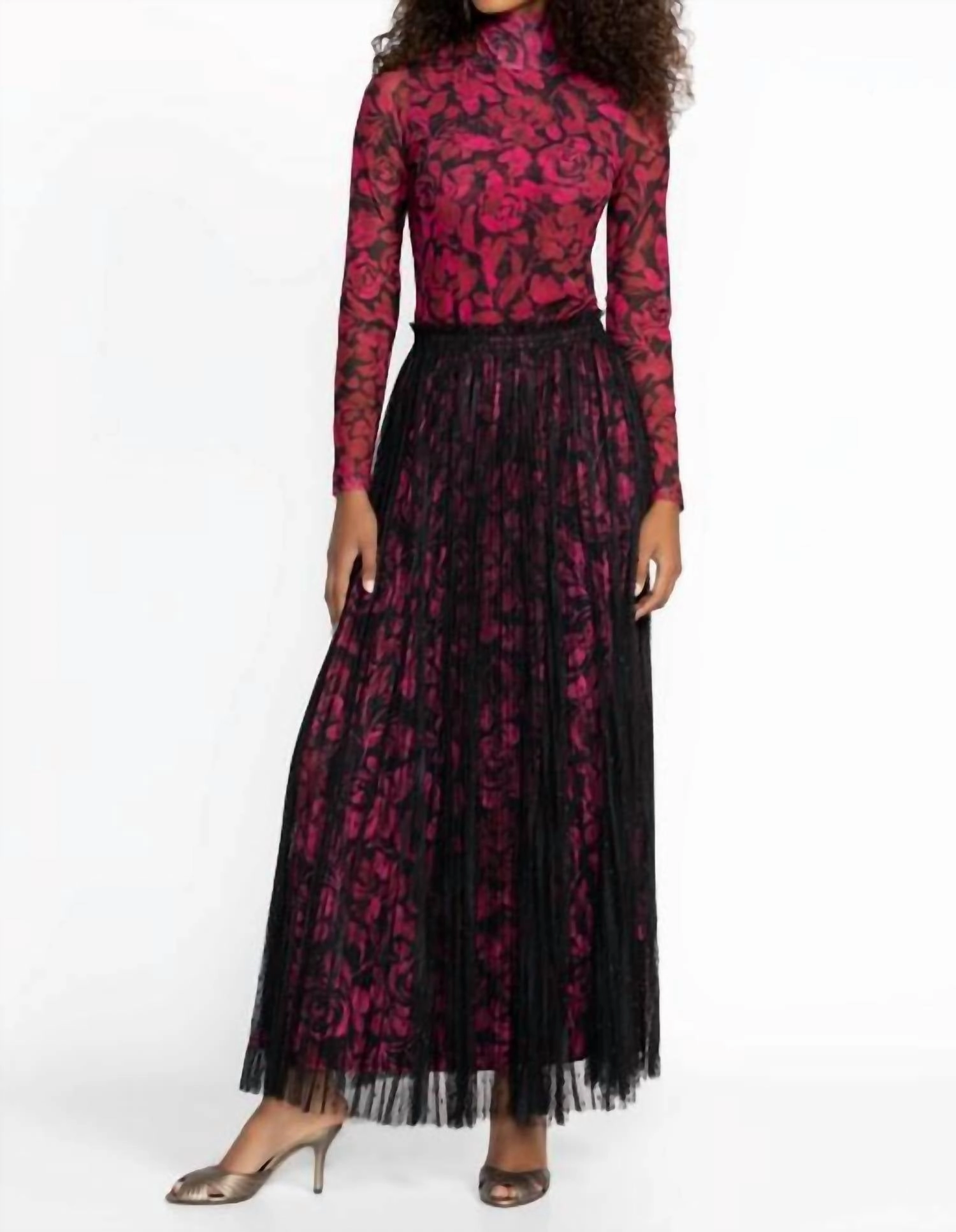 Yolanda Pleated Maxi Skirt In Celebrate Modest Wear Simple Fit
