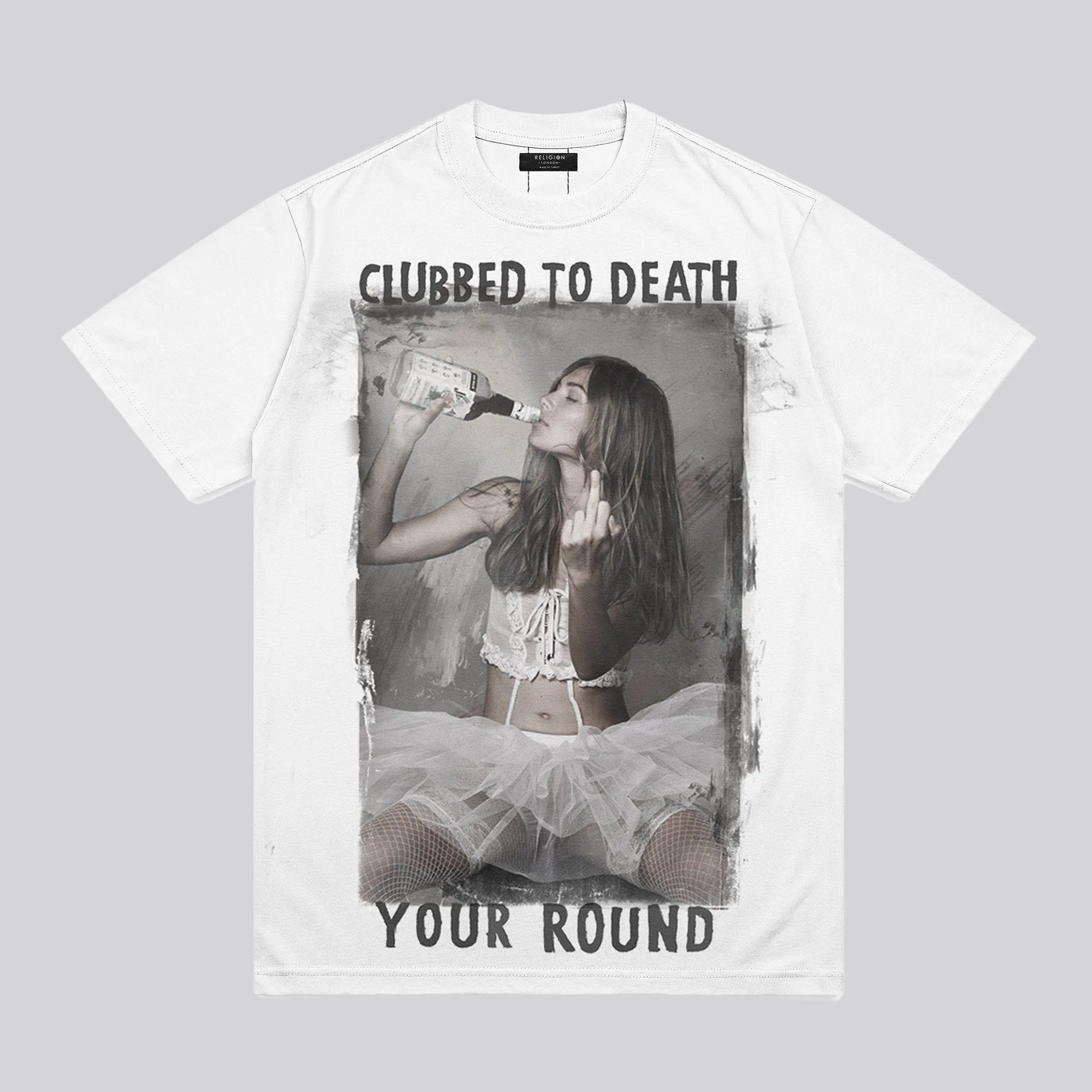 YOUR ROUND T-SHIRT WHITE Pre Shrunk Fabric