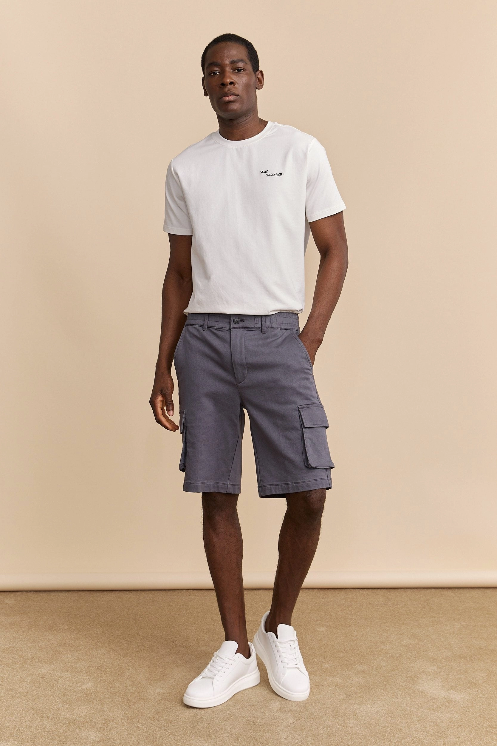 Cargo shorts with pockets button fly Trendy Mood