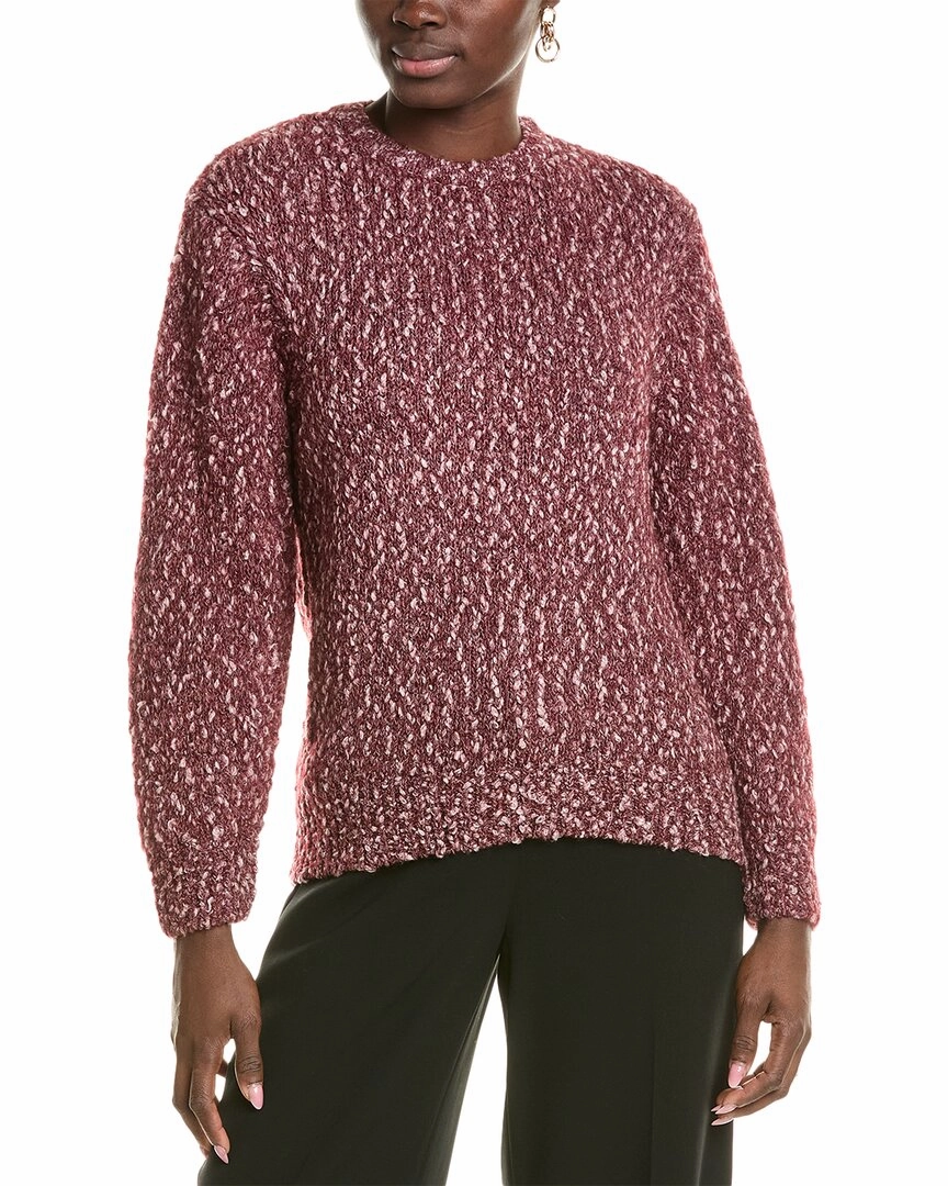 Lafayette 148 New York Blouson Sleeve Donegal Mohair & Wool-Blend Sweater Odor Resistant Material