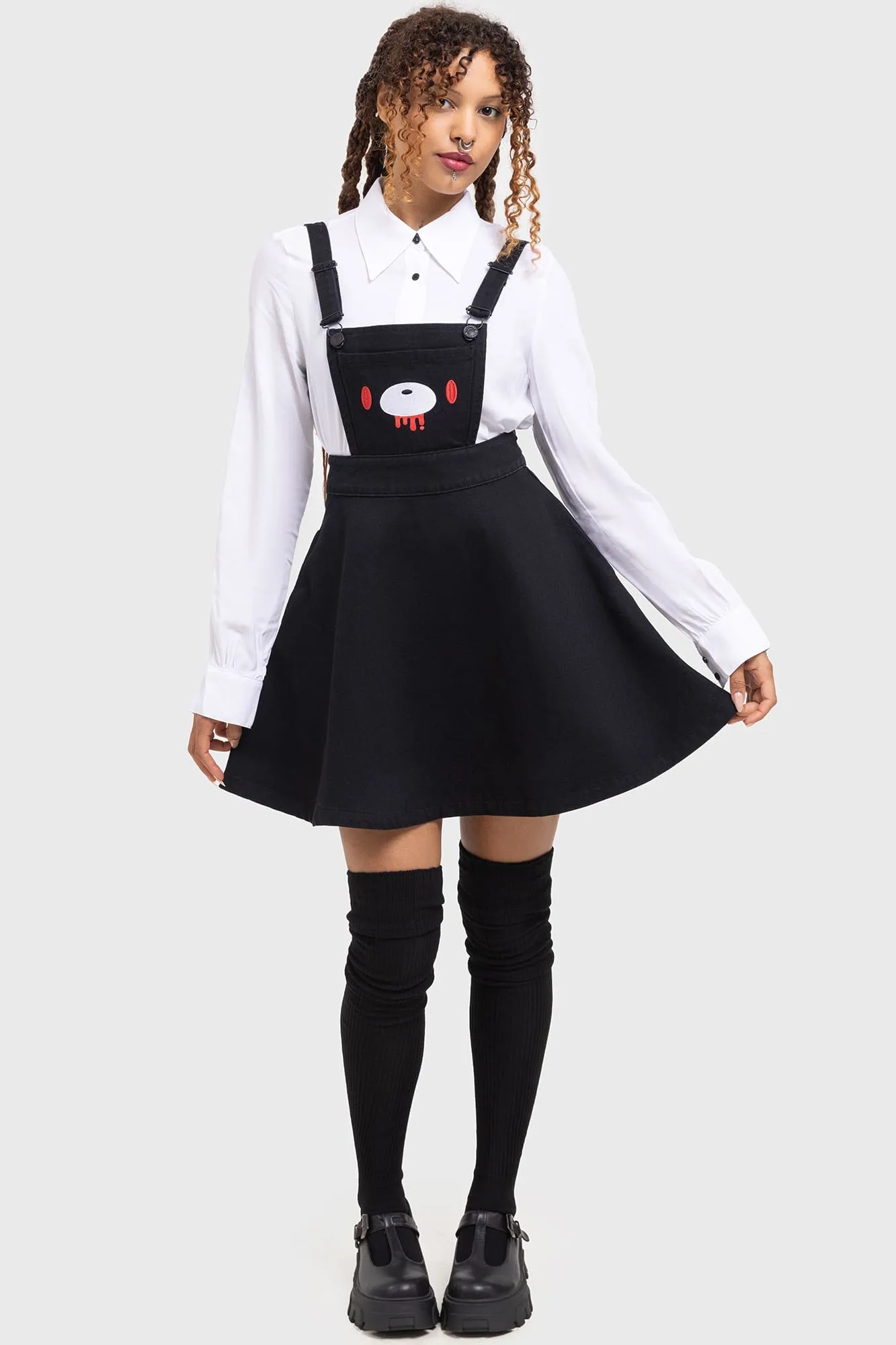 Dreamy Presence Casual Mode Naughty Grizzly Pinafore Dress