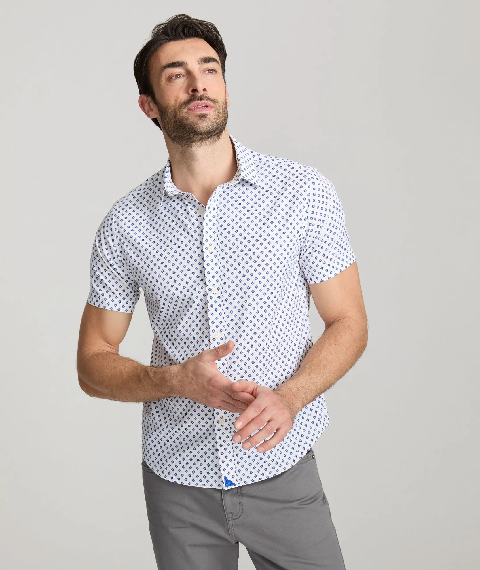 Reinforced Elbow Patches Performance Short-Sleeve Shirt