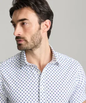 Runway Inspired Anti Cling Fabric Performance Short-Sleeve Shirt