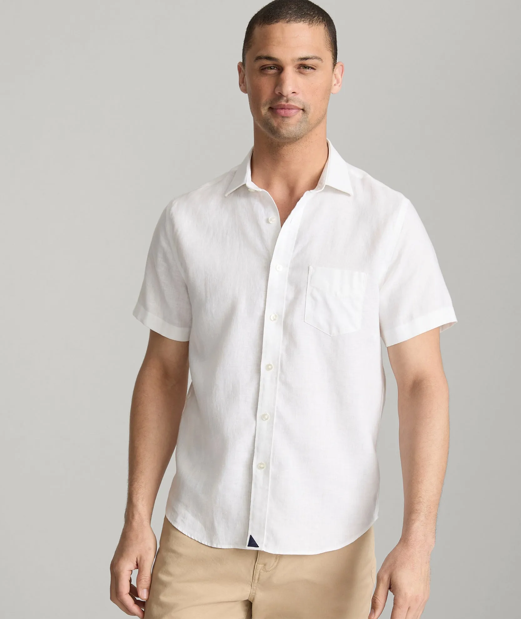 All Day Comfort Tech Wrinkle-Resistant Linen Short-Sleeve Cameron Shirt